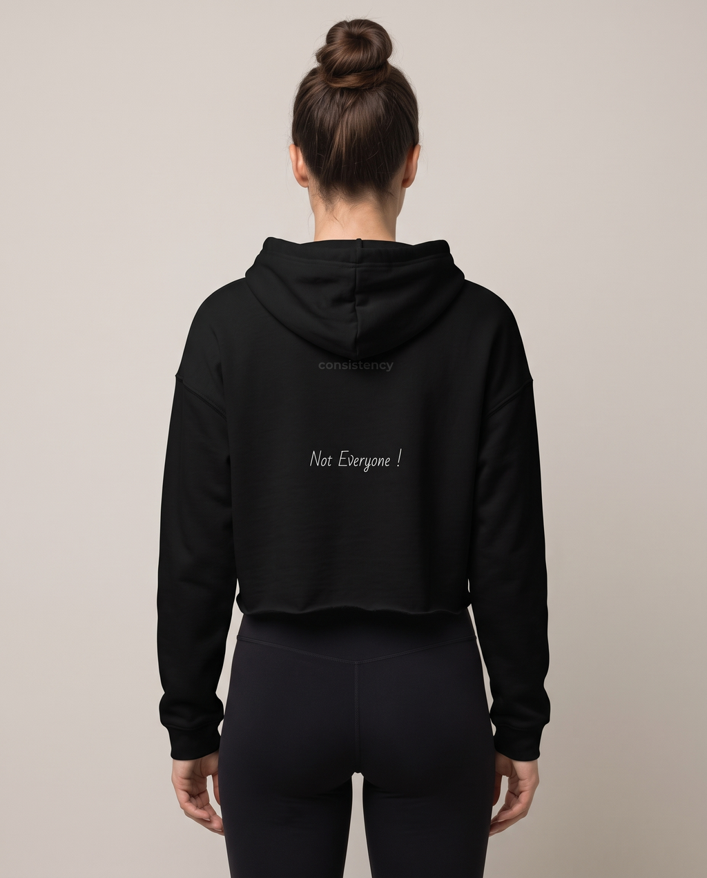 Not Everyone Crop Hoodie back view
