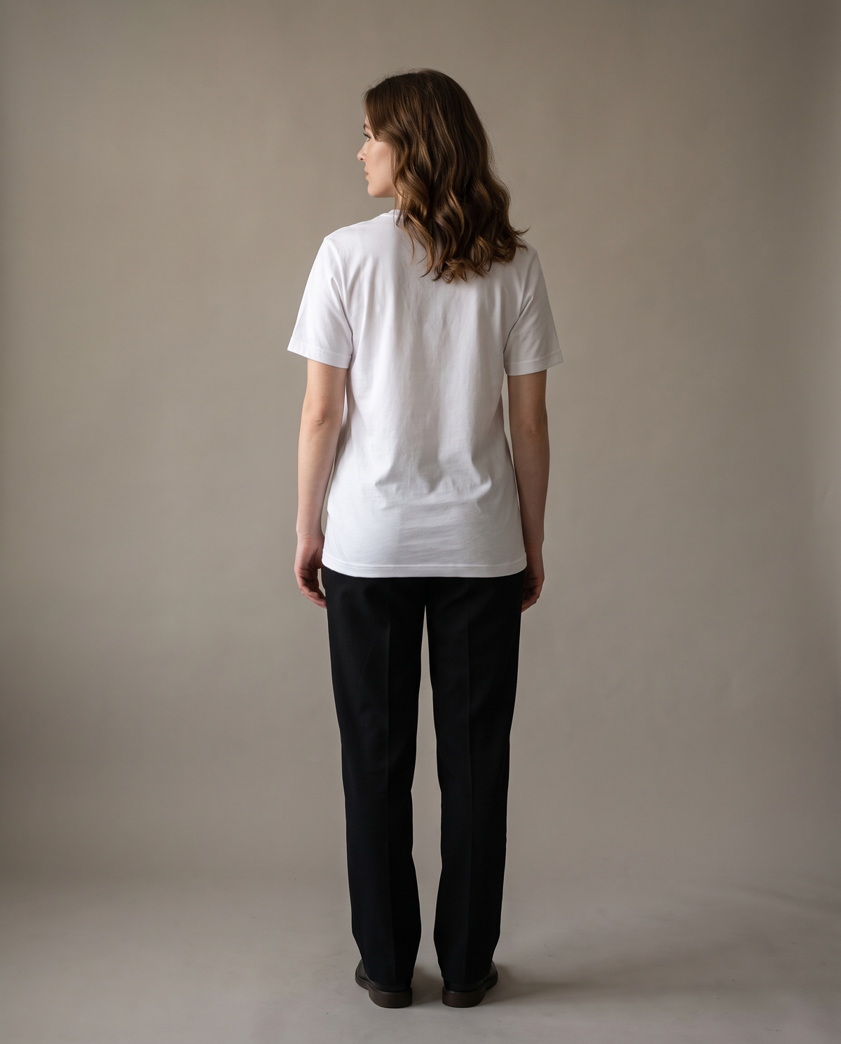 Essential Tee in white back view