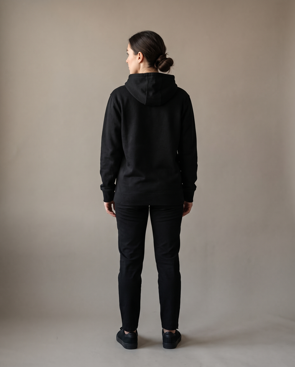 Signature Hoodie in black back view