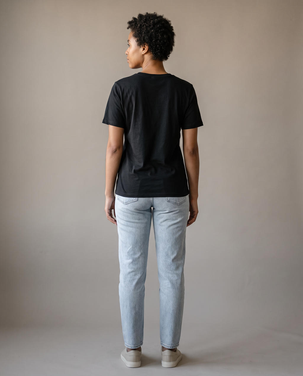 Landells Women's Relaxed Tee, back view on model